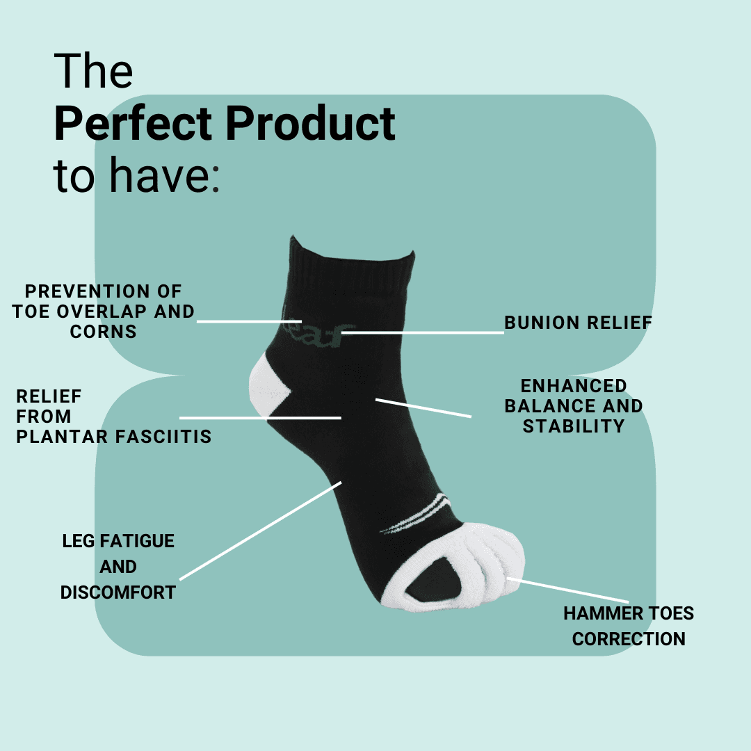 Foot alignment socks for pain reduction and maintaining shape of your foot.