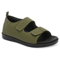 Diabetic Comfy-Pro Snow Sandal for reduction of burning and loss of sensation. 2 straps Olive