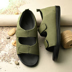 Diabetic Comfy-Pro Snow Sandal for reduction of burning and loss of sensation. 2 straps Olive