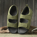 Diabetic Comfy-Pro Snow Sandal for reduction of burning and loss of sensation. 2 straps Olive
