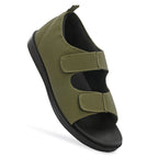 Diabetic Comfy-Pro Snow Sandal for reduction of burning and loss of sensation. 2 straps Olive