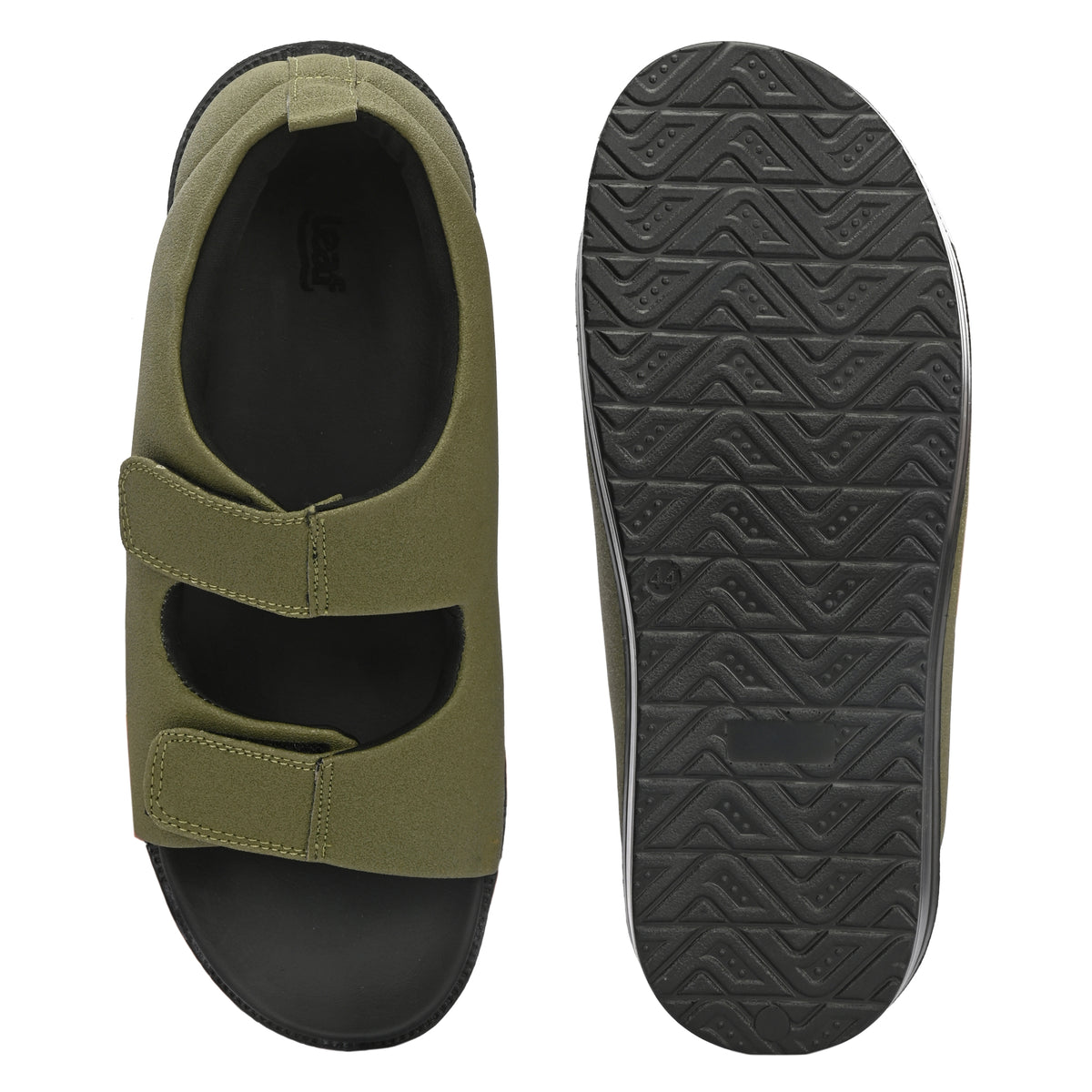 Diabetic Comfy-Pro Snow Sandal for reduction of burning and loss of sensation. 2 straps Olive