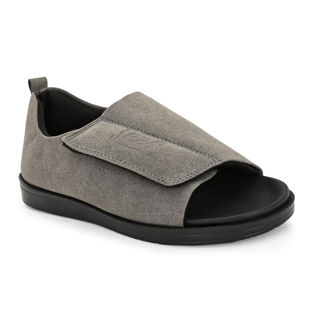 Diabetic Comfy-Pro Buddy Sandal for reduction of burning and loss of sensation. 1 Strap Grey
