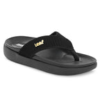 Leaf heel pain comfort slippers for women Black