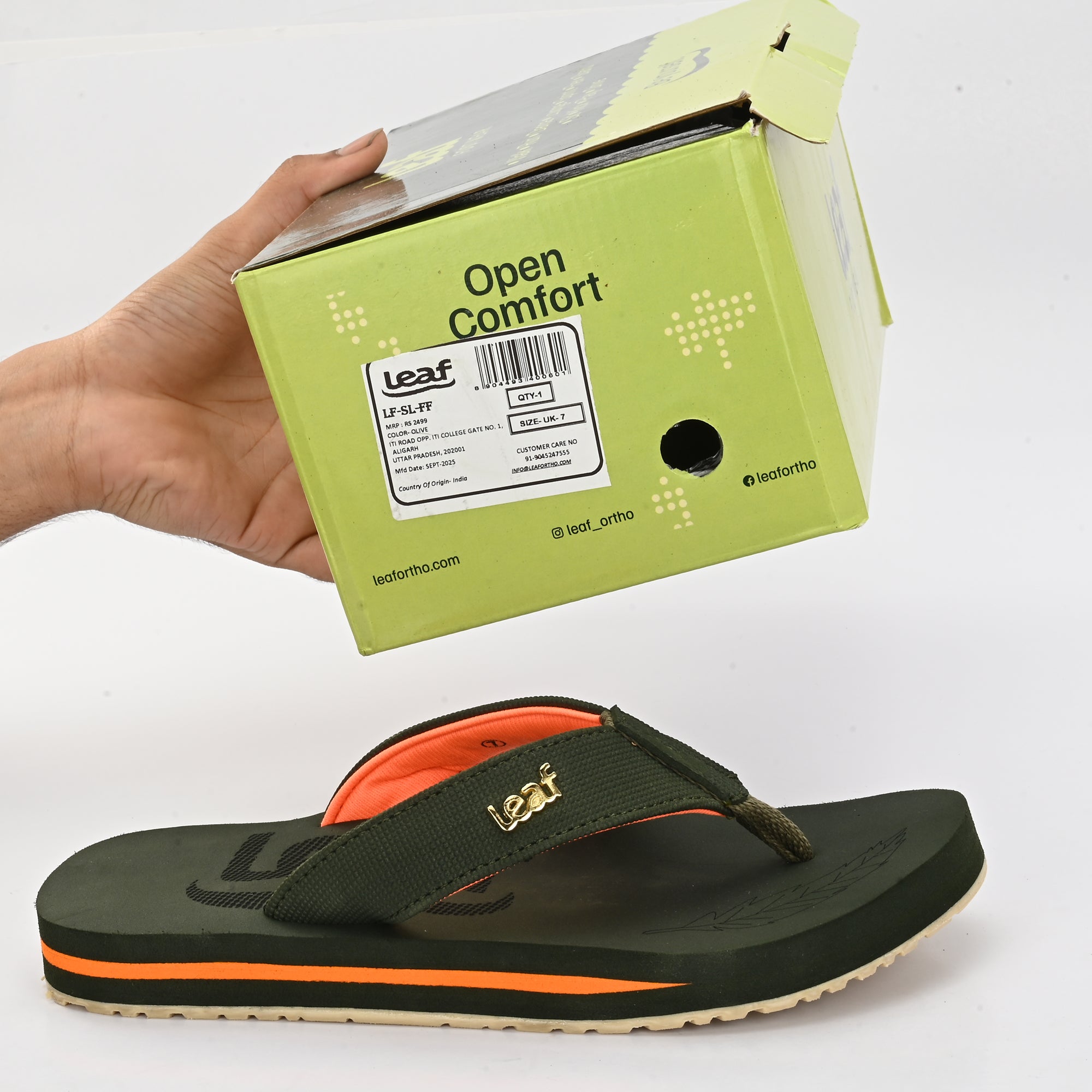 Flat Feet slippers from leaf ortho with 12mm arch support