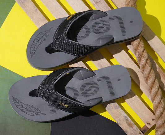 Leaf Flatfeet Body Balance correction Flip Flops. The Archies with 12mm Arch support and 28mm cushion Rhino Grey