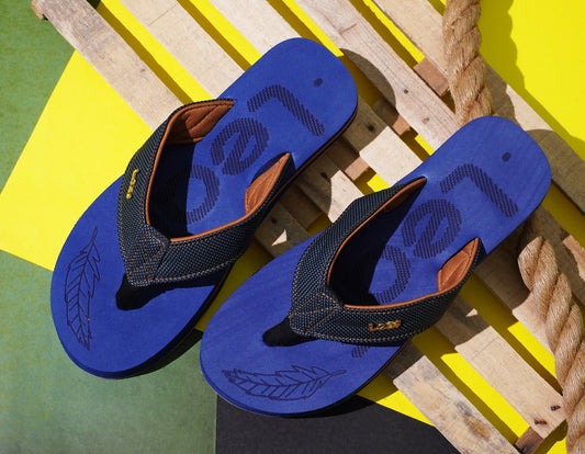 Leaf Flatfeet Body Balance correction Flip Flops. The Archies with 12mm Arch support and 28mm cushion Space Blue