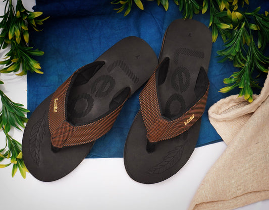 Leaf Flatfeet Body Balance correction Flip Flops. The Archies with 12mm Arch support and 28mm cushion Sable Black